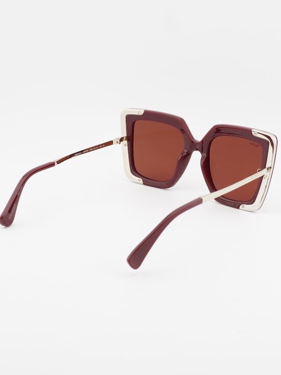 Max Mara DESIGN4 MM0051 69S Square Sunglasses - Bordeaux / Gold / Bordeaux main image 4